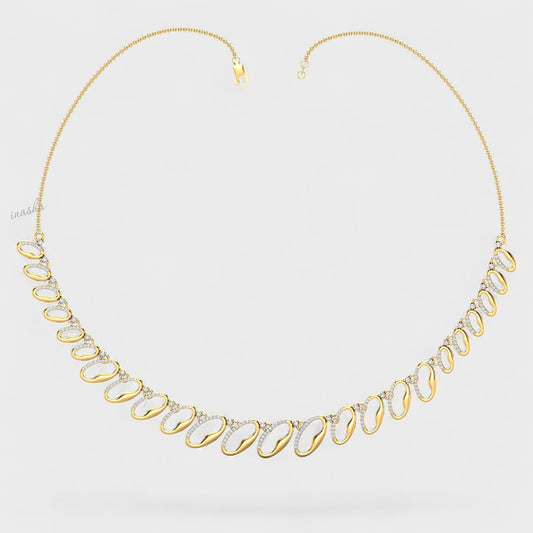 Premium Lab-Grown Diamond Necklace designed in Hallmark Yellow Gold for timeless luxury.