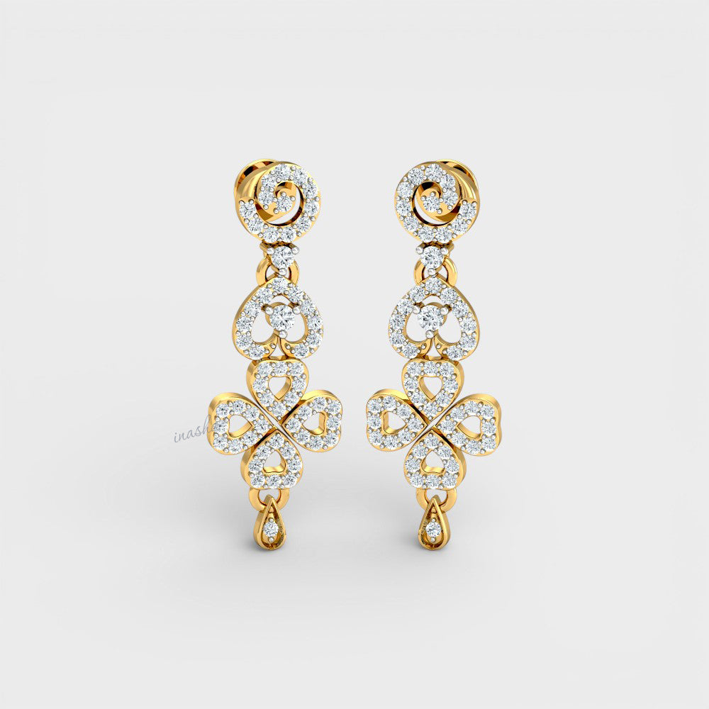 Premium Lab-Grown Diamond Earrings designed in Yellow Gold for everyday luxury.
