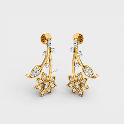 Premium Lab-Grown Diamond Earrings designed in Yellow Gold for everyday luxury.