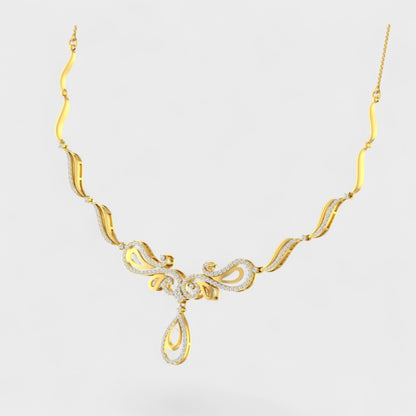 Elegant Lab-Grown Diamond Necklace Yellow Gold Fine Jewellery
