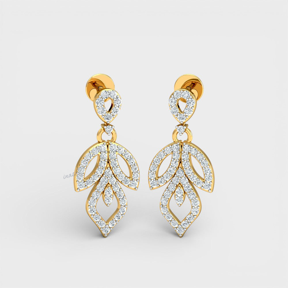 Premium Lab-Grown Diamond Earrings designed in Yellow Gold for everyday luxury.