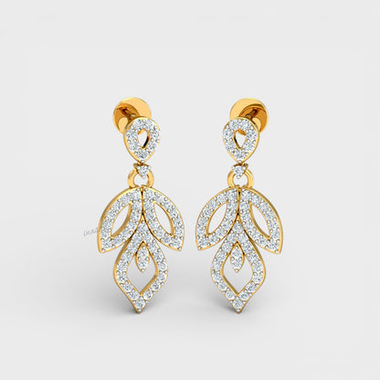 Premium Lab-Grown Diamond Earrings designed in Yellow Gold for everyday luxury.