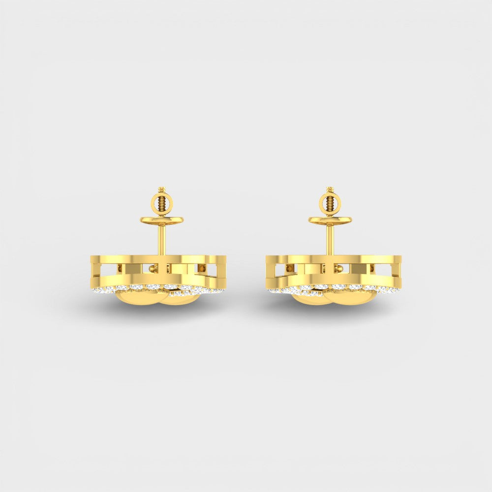 Timeless Lab-Grown Diamond Earrings Yellow Gold Everyday Wear