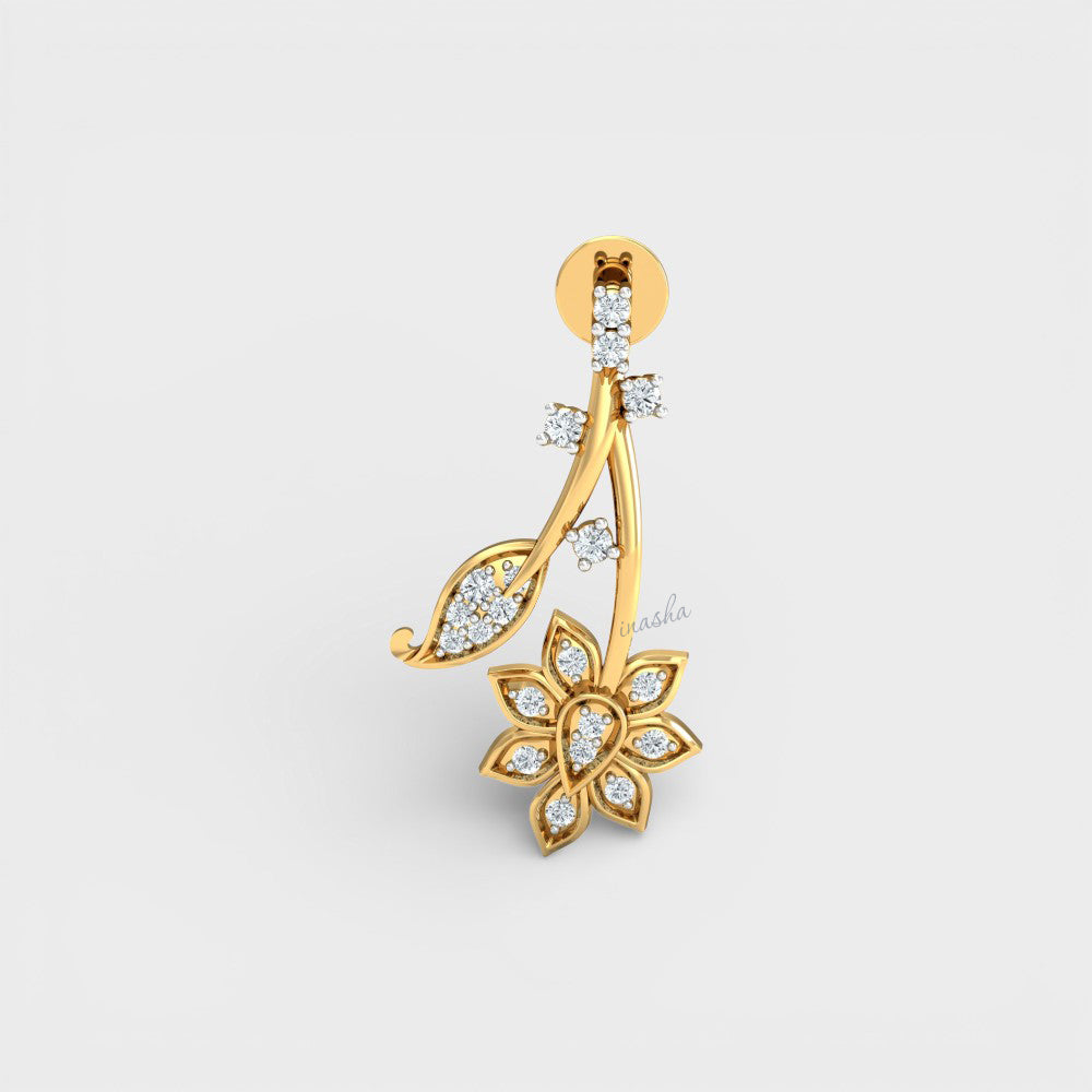Timeless Certified Lab-Grown Diamond Earrings with radiant brilliance in Yellow Gold.