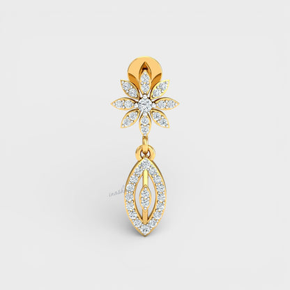 Classic Yellow Gold Lab-Grown Diamond Earring showcasing refined craftsmanship and elegance.