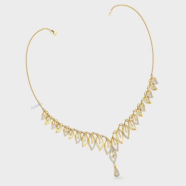 Premium Lab-Grown Diamond Necklace designed in Hallmark Yellow Gold for timeless luxury.
