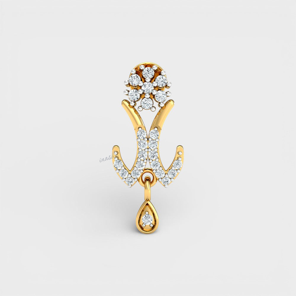 Premium Round Cut Lab Diamond Earrings in Hallmark Yellow Gold