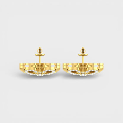 Elegant Lab Grown Diamond Earring in Yellow Gold