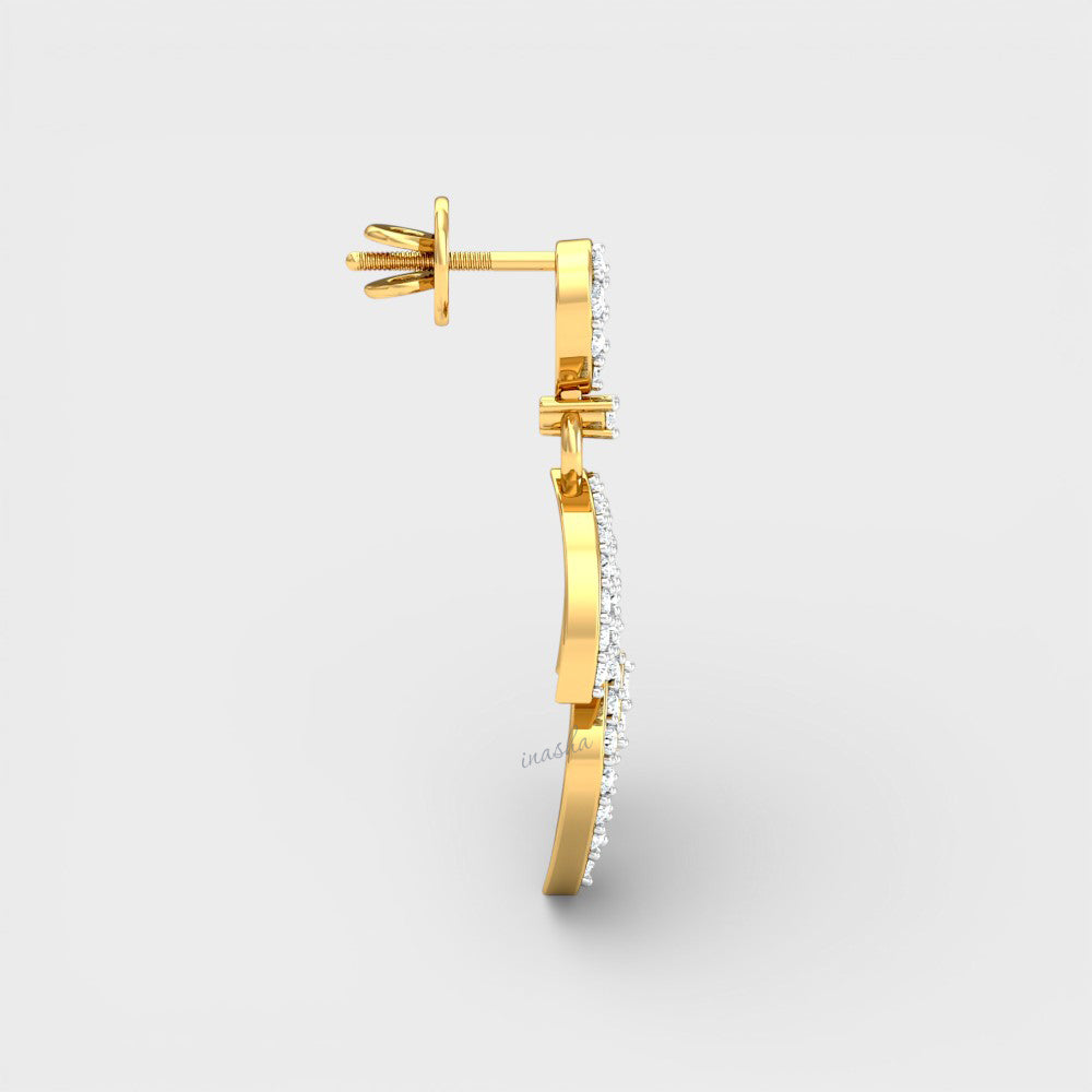 Classic Yellow Gold Lab-Grown Diamond Earrings offering refined sparkle and modern elegance.