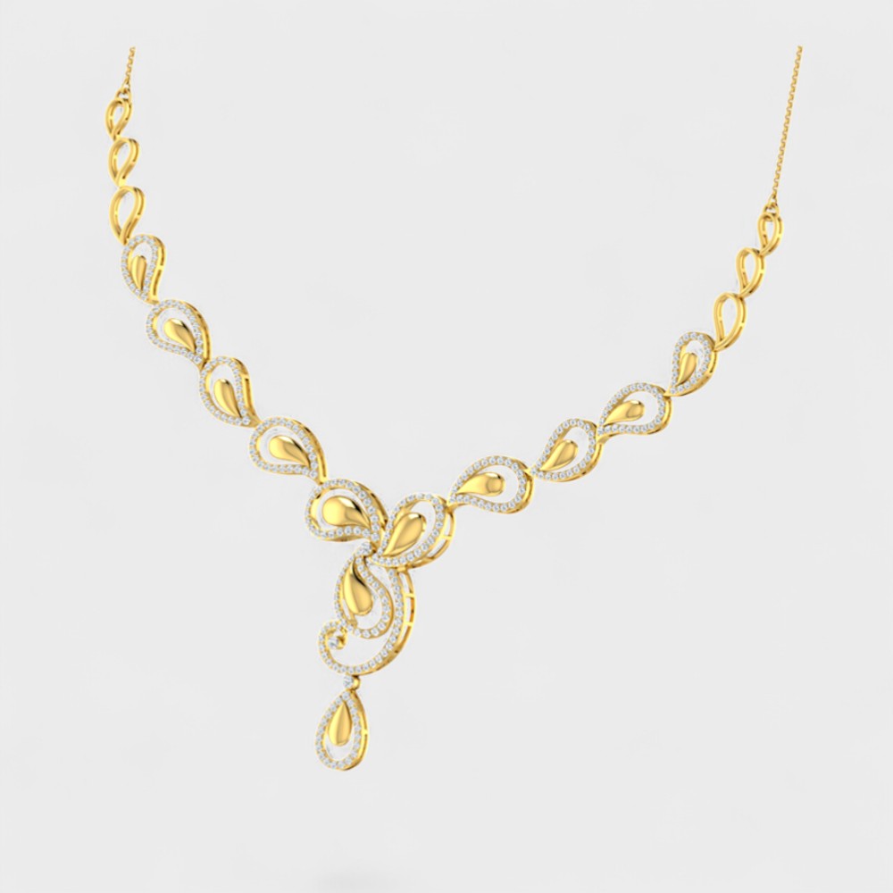 Timeless Lab-Grown Diamond Necklace Yellow Gold Everyday Wear