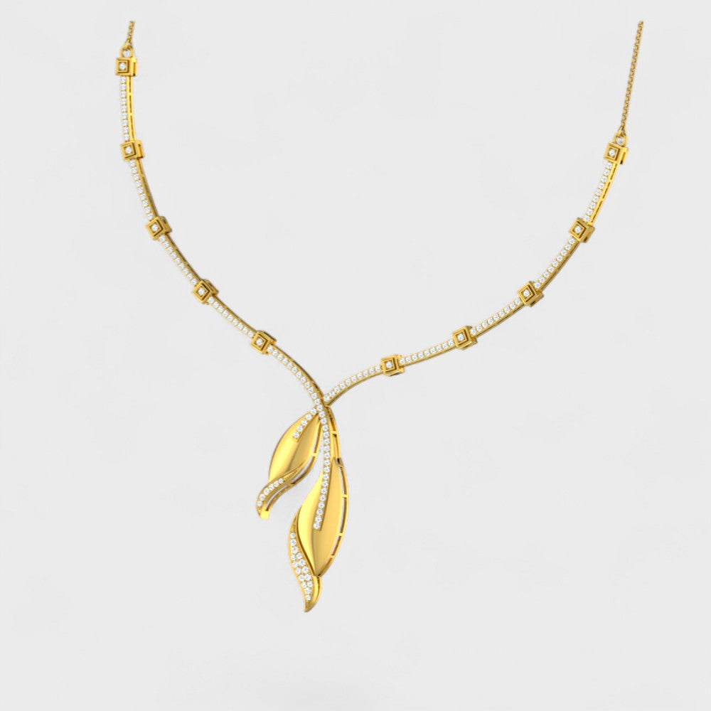 Timeless Lab-Grown Diamond Necklace Yellow Gold Everyday Wear