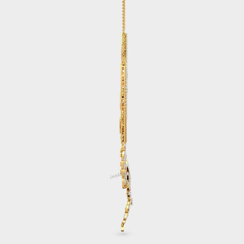 Luxurious Certified Lab-Grown Diamond Necklace showcasing brilliant sparkle in Yellow Gold.