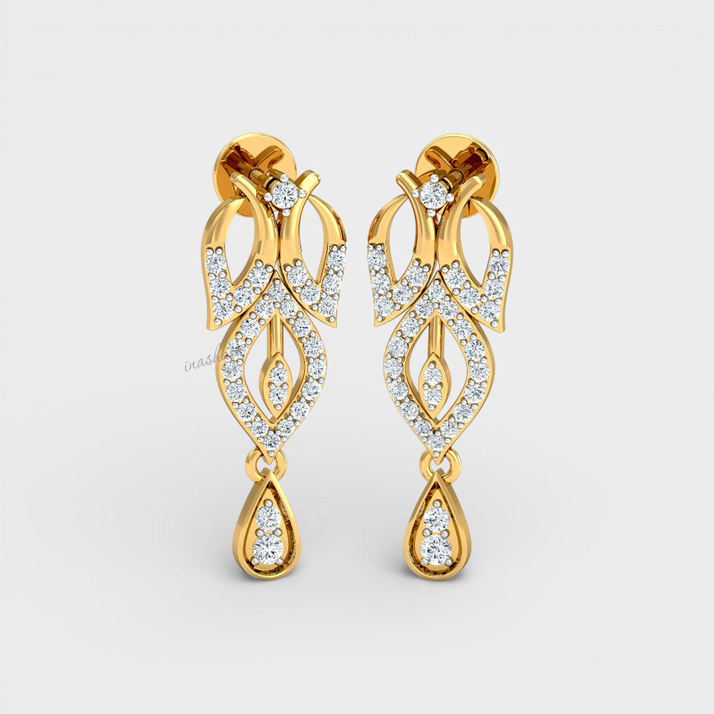 Premium Lab-Grown Diamond Earrings designed in Yellow Gold for everyday luxury.