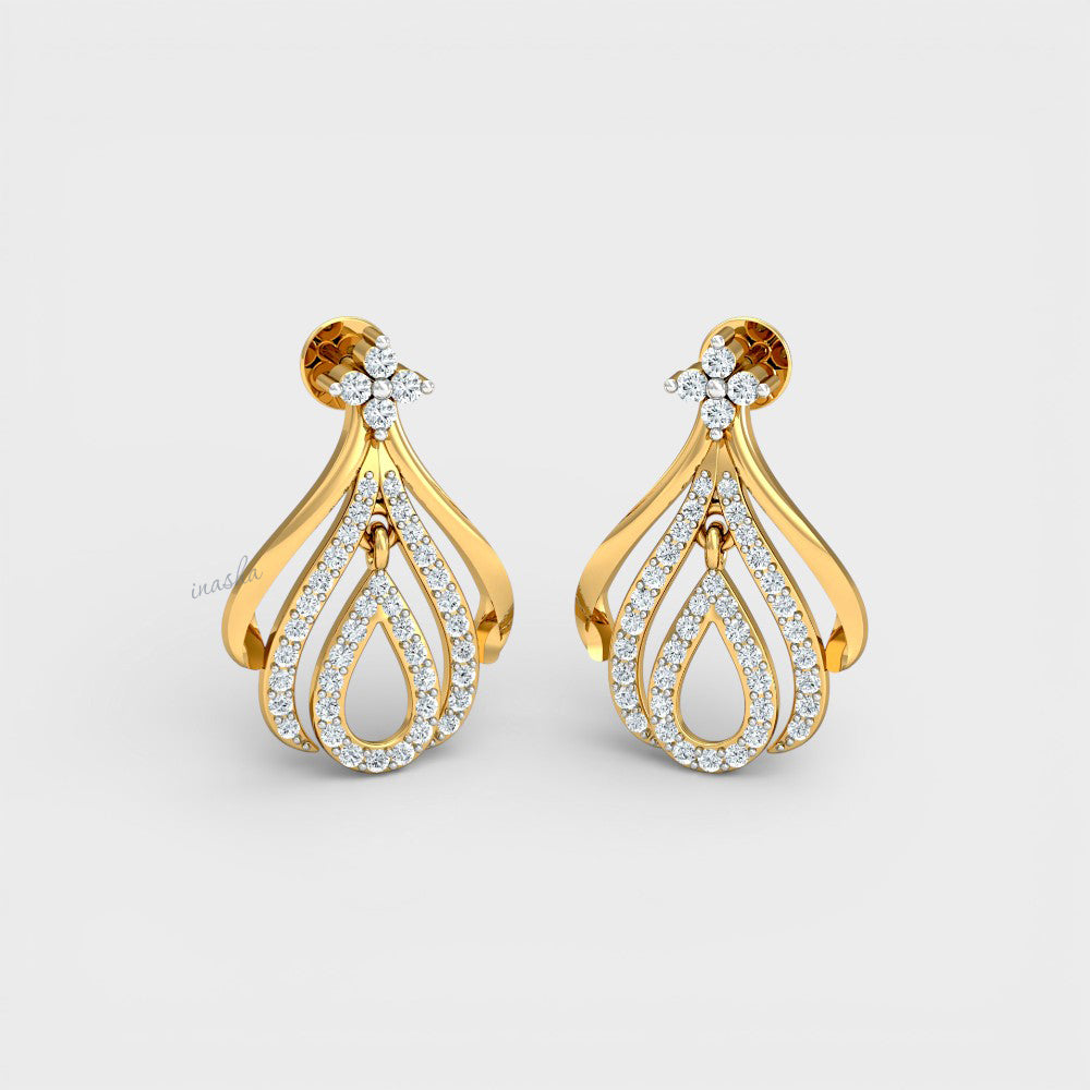 Premium Lab-Grown Diamond Earrings designed in Yellow Gold for everyday luxury.