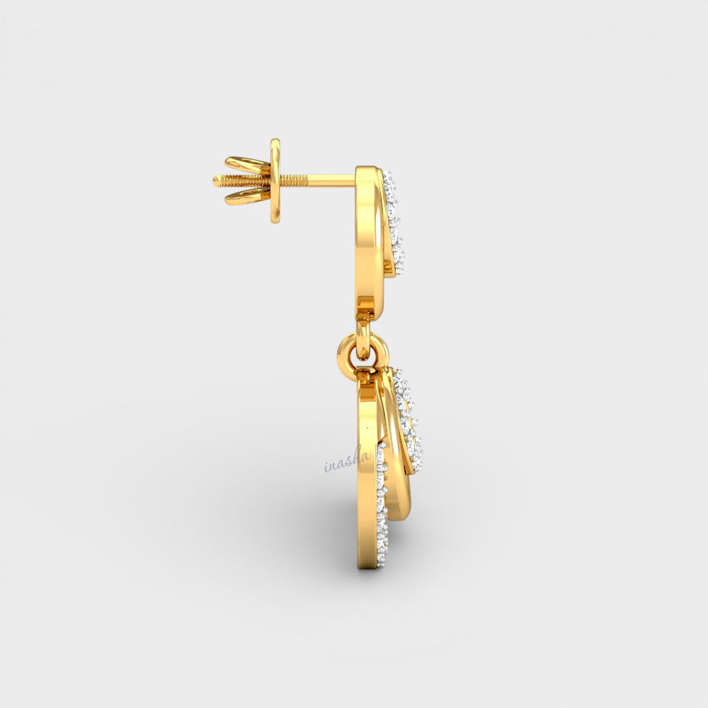 Timeless Certified Lab-Grown Diamond Earrings with radiant brilliance in Yellow Gold.