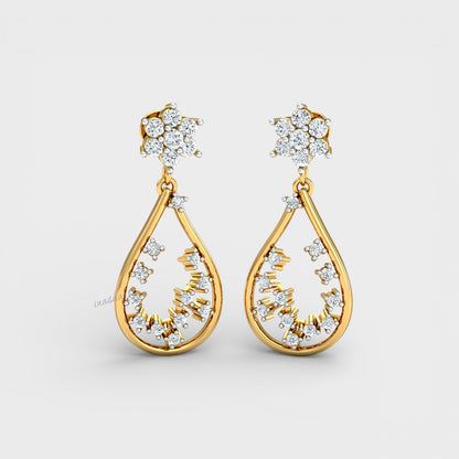 Premium Lab-Grown Diamond Earrings designed in Yellow Gold for everyday luxury.