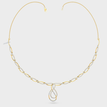 Premium Lab-Grown Diamond Necklace designed in Hallmark Yellow Gold for timeless luxury.