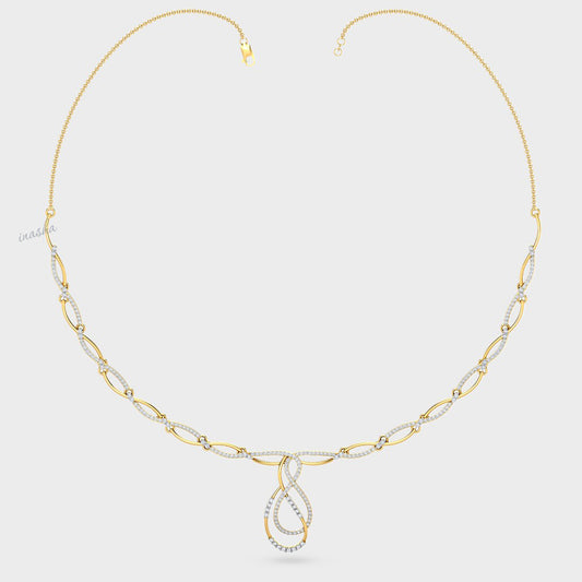 Premium Lab-Grown Diamond Necklace designed in Hallmark Yellow Gold for timeless luxury.