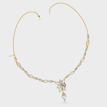 Premium Lab-Grown Diamond Necklace designed in Hallmark Yellow Gold for timeless luxury.