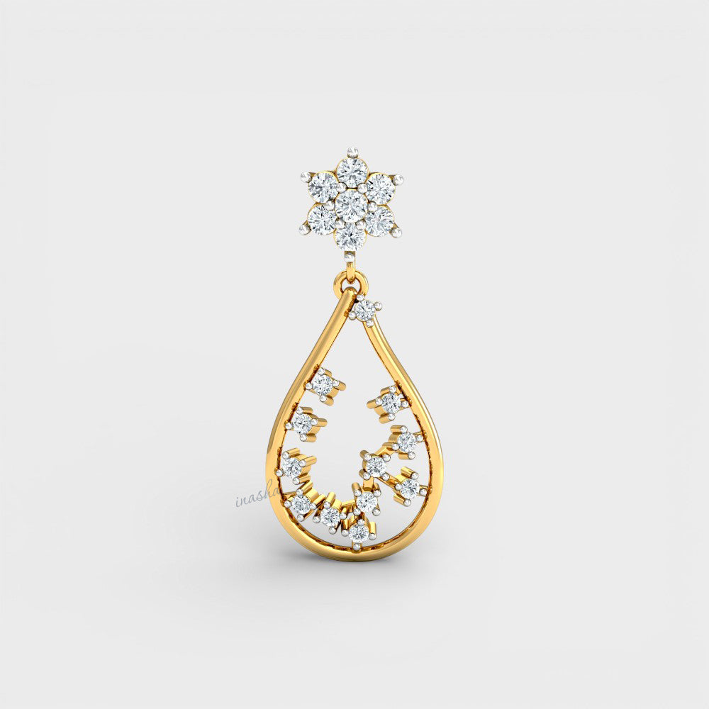 Timeless Certified Lab-Grown Diamond Earrings with radiant brilliance in Yellow Gold.
