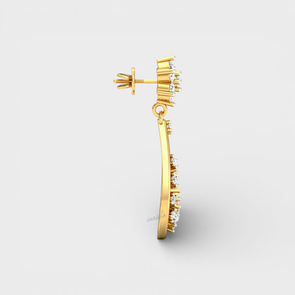 Classic Yellow Gold Lab-Grown Diamond Earrings offering refined sparkle and modern elegance.