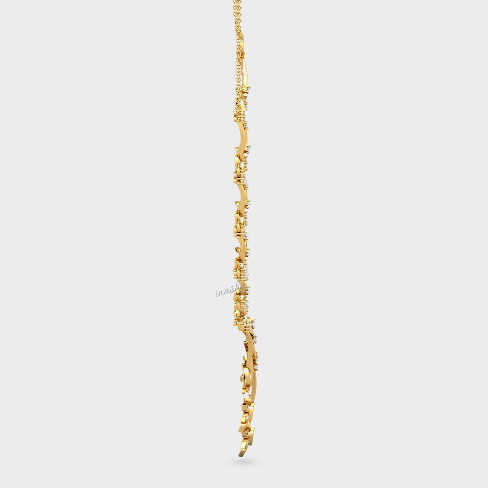 Classic Yellow Gold Lab-Grown Diamond Necklace reflecting refined craftsmanship and elegance.