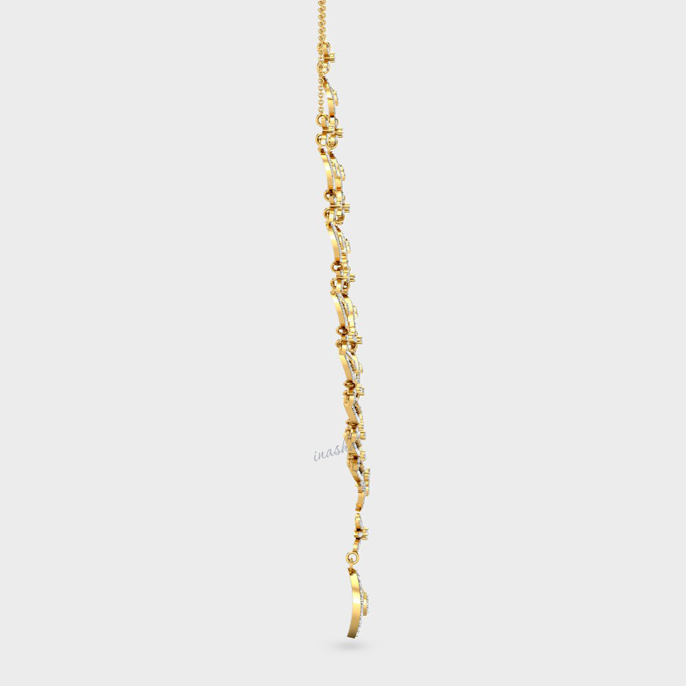 Premium Lab-Grown Diamond Necklace designed in Hallmark Yellow Gold for timeless luxury.