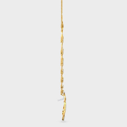 Classic Yellow Gold Lab-Grown Diamond Necklace showcasing refined craftsmanship and elegance.