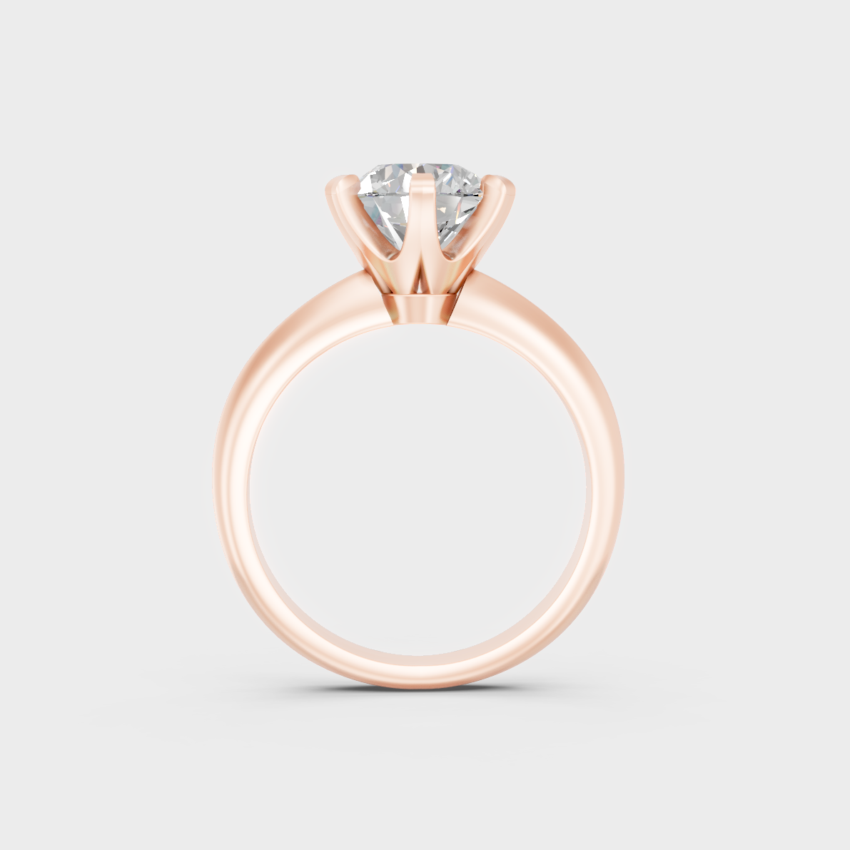 Unique 1.50 Carat Round-Cut Lab-Grown Diamond Solitaire Ring with modern appeal in 9K Rose Gold.