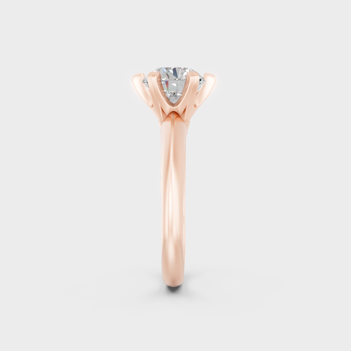 Ethical Luxury 1.50 Carat Round Lab-Grown Diamond Solitaire Ring, elegant statement in 18K Rose Gold.
