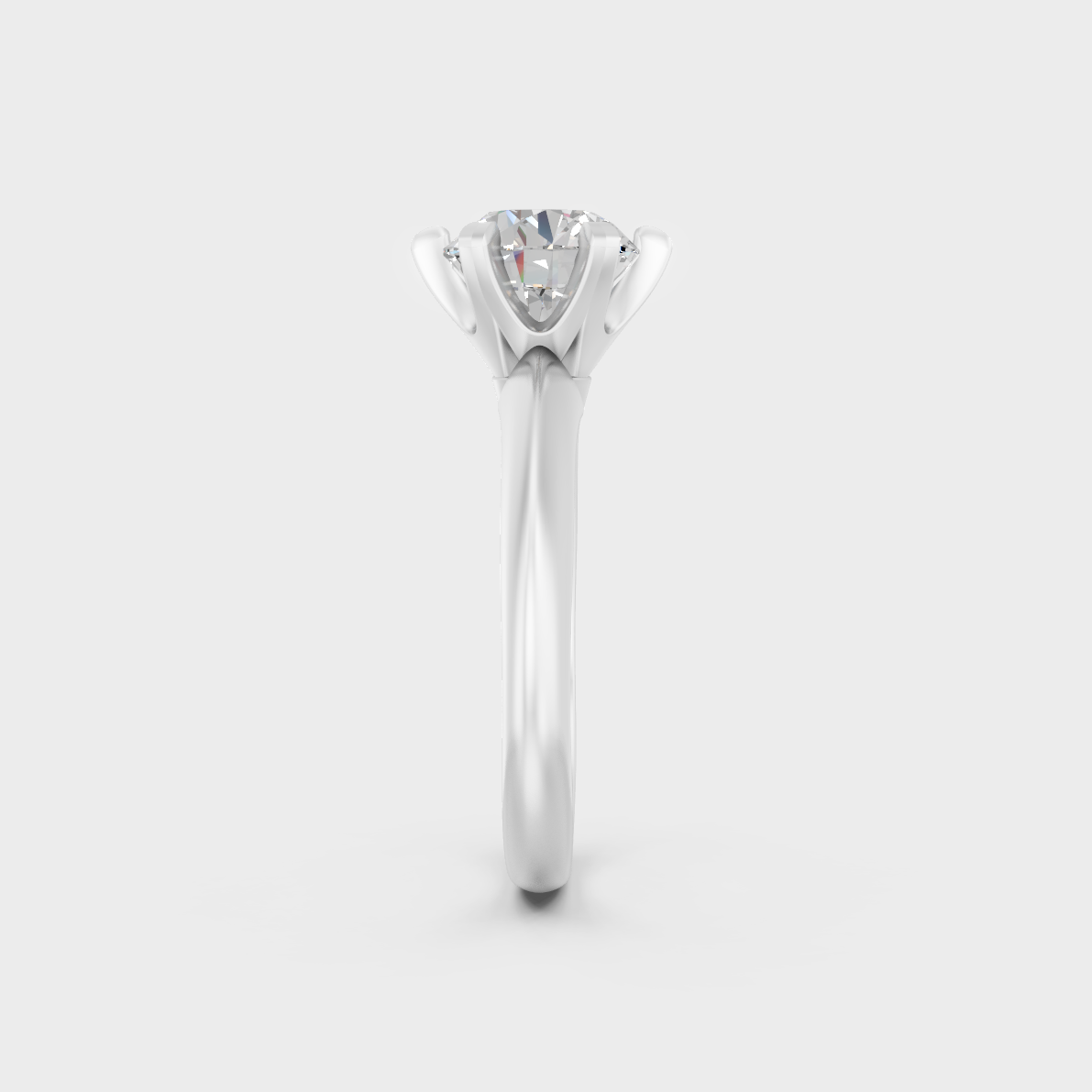Sophisticated 1.50 Ct Round Lab-Grown Diamond Engagement Ring with 14K White Gold setting.
