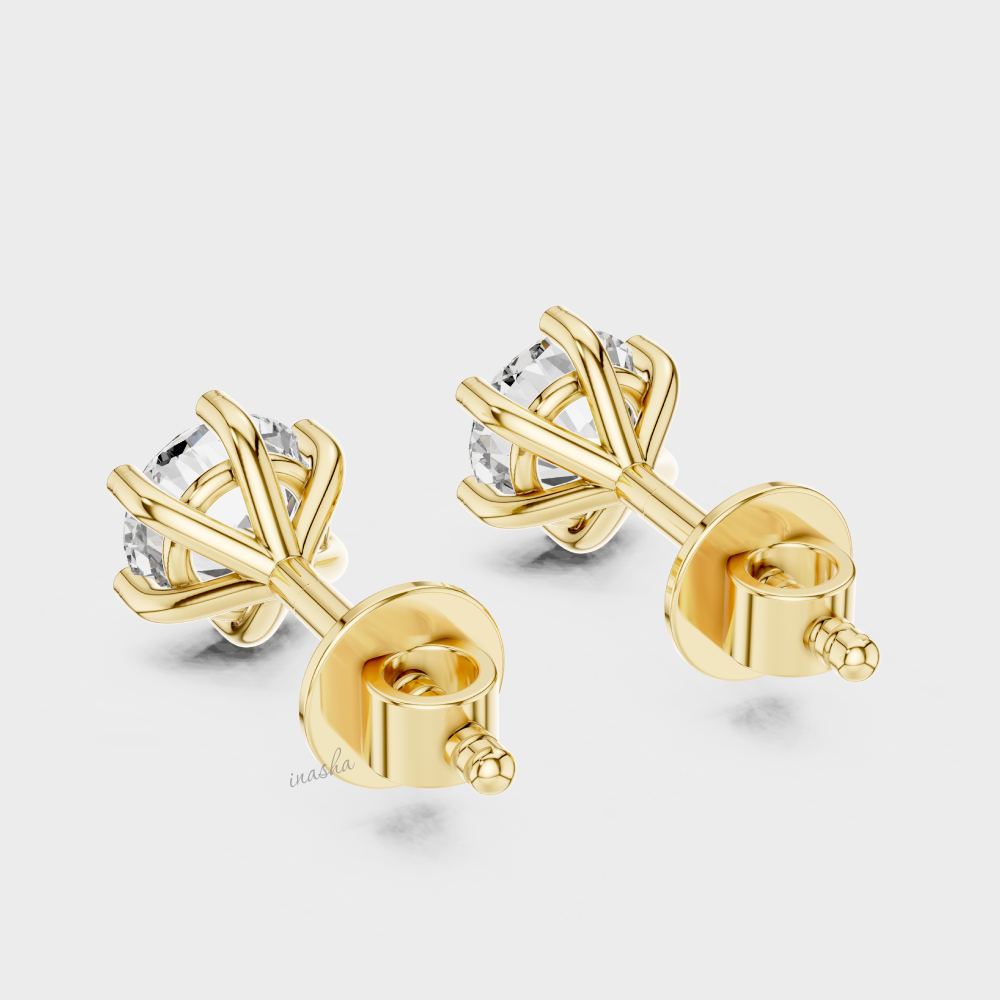 Certified lab grown diamond stud earrings