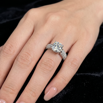 white gold lab grown diamond engagement ring