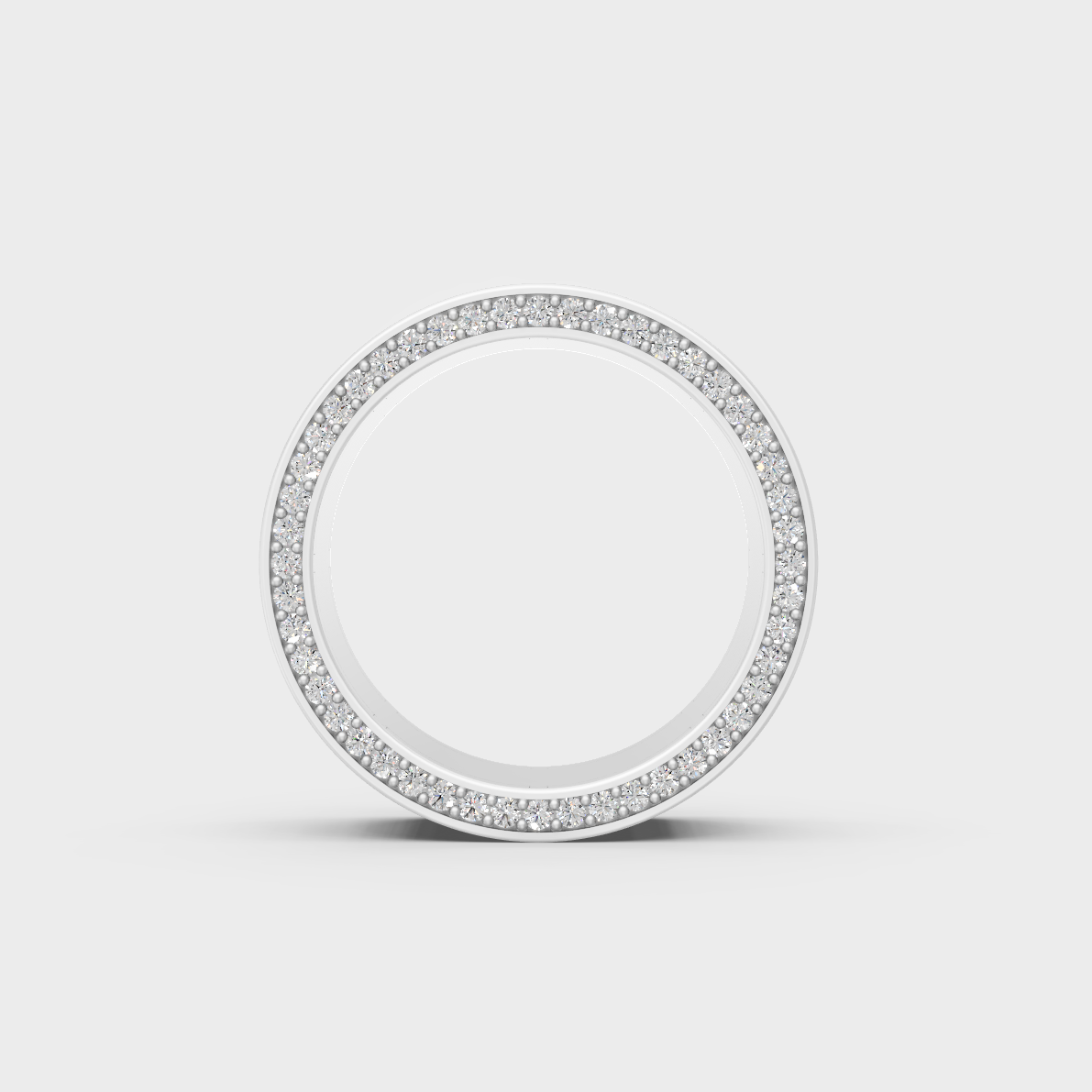 High-Durability 0.62 Ct Round Lab-Grown Diamond Men's Wedding Ring, premium 950 Platinum.
