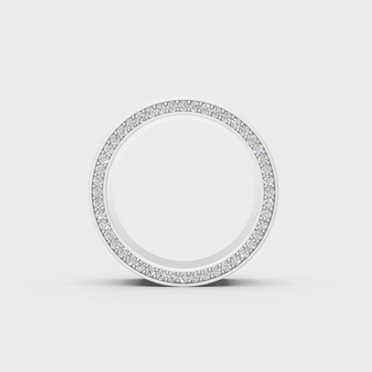 High-Durability 0.62 Ct Round Lab-Grown Diamond Men's Wedding Ring, premium 950 Platinum.