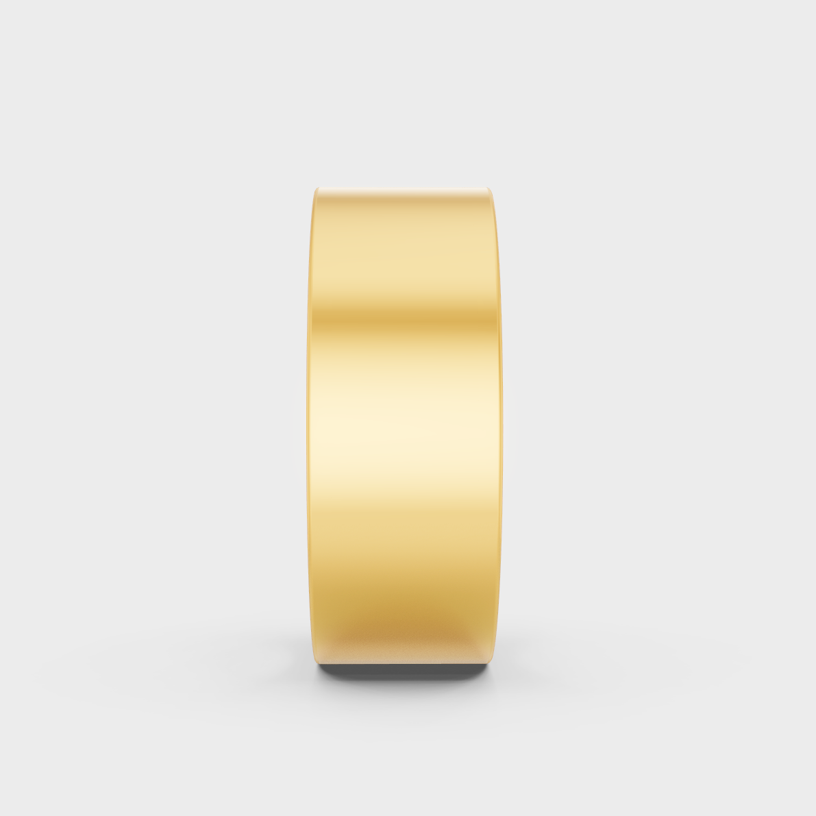 Close-Up View of 0.62 Ct Round Lab-Grown Diamond Men's Band with warm 18K Yellow Gold band.
