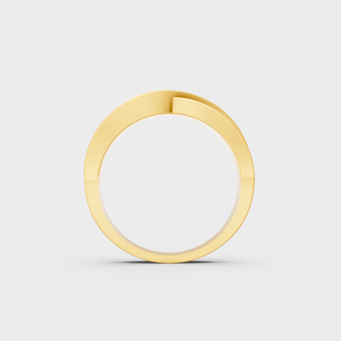 Luxury 0.20 Carat Round Cut Mens Band with brilliant styling in 9K Yellow Gold.