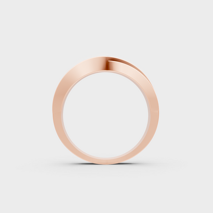 Unique 0.20 Carat Round-Cut Lab-Grown Diamond Men's Band with modern appeal in 9K Rose Gold.