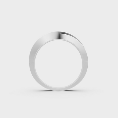 Premium 0.20 Carat Certified Lab-Grown Diamond Men's Band, handcrafted in 14K White Gold.