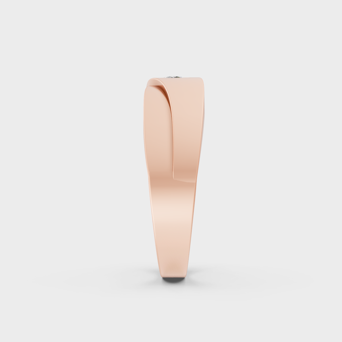 Ethical Luxury 0.20 Carat Round Lab-Grown Diamond Men's Band, elegant statement in 18K Rose Gold.