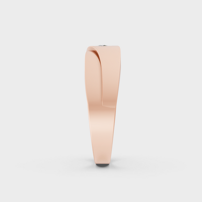 Ethical Luxury 0.20 Carat Round Lab-Grown Diamond Men's Band, elegant statement in 18K Rose Gold.
