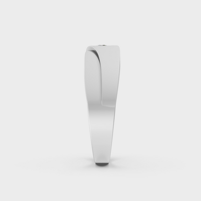 Certified 0.20 Carat Round-Cut Lab-Grown Diamond Men's Band in 950 Platinum.
