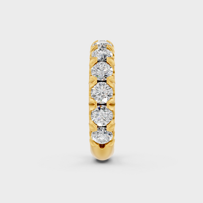 Luxury 2.25 Carat Round Cut Diamond Band with brilliant styling in 9K Yellow Gold.