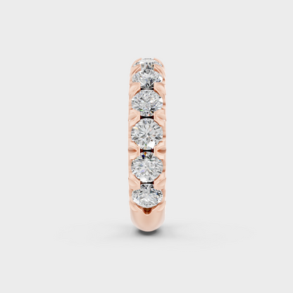 Unique 2.25 Carat Round-Cut Lab-Grown Diamond Band with modern appeal in 9K Rose Gold.