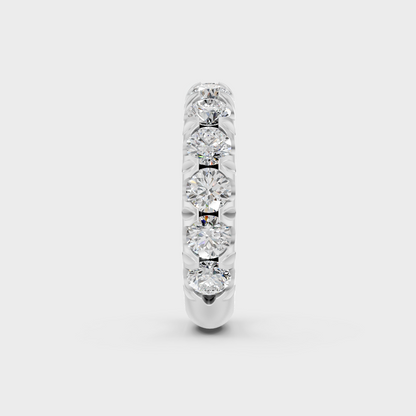 Certified 2.25 Carat Round-Cut Lab-Grown Diamond Band in 950 Platinum.