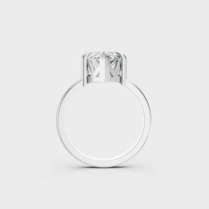 Certified 2 Carat Pear-Cut Lab-Grown Diamond Solitaire Ring in 18K White Gold.
