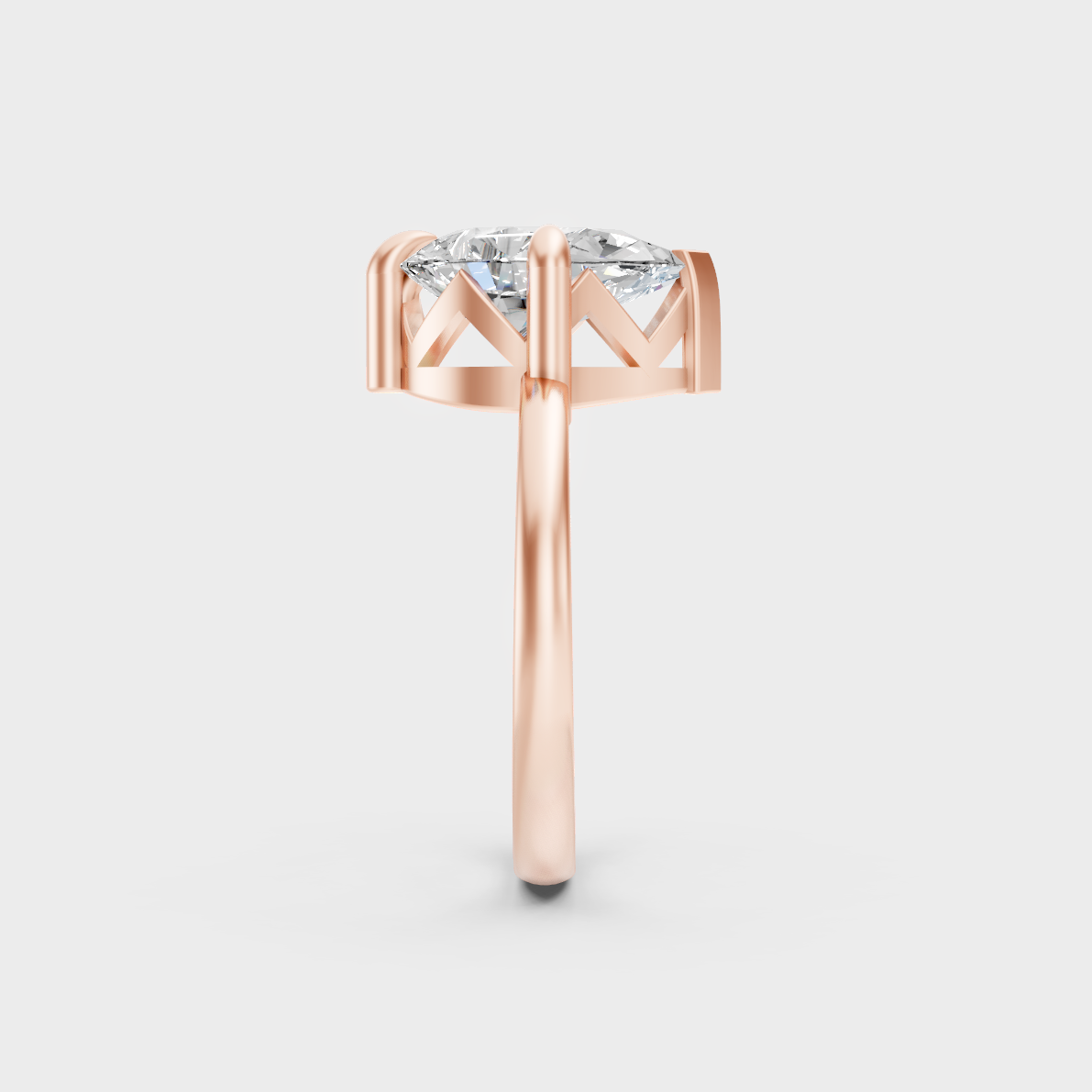 Ethical Luxury 2 Carat Pear Lab-Grown Diamond Solitaire Ring, elegant statement in 18K Rose Gold.