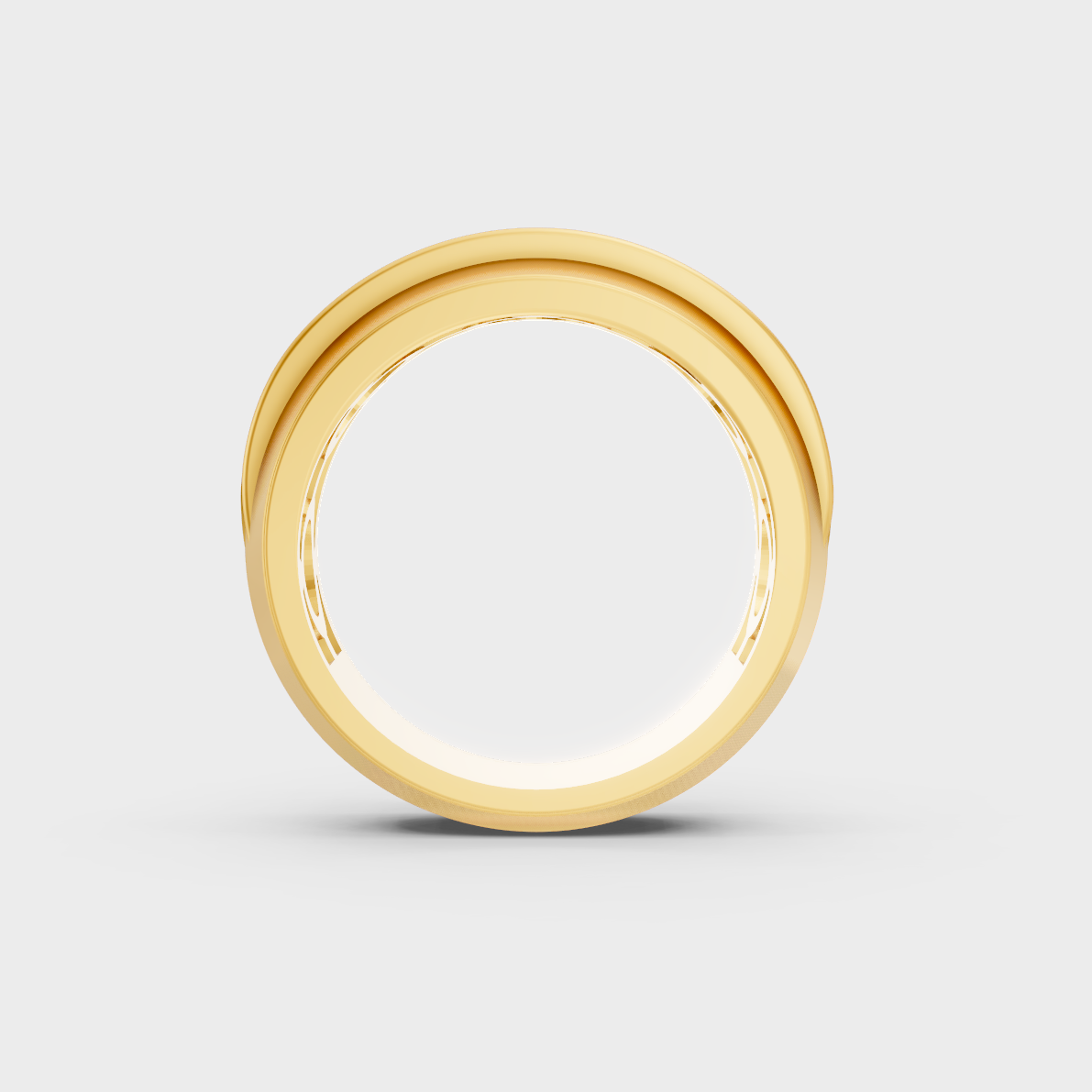 Luxury 1.82 Carat Round Cut Mens Band with brilliant styling in 9K Yellow Gold.