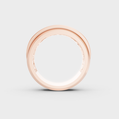 Unique 1.82 Carat Round-Cut Lab-Grown Diamond Men's Band with modern appeal in 9K Rose Gold.