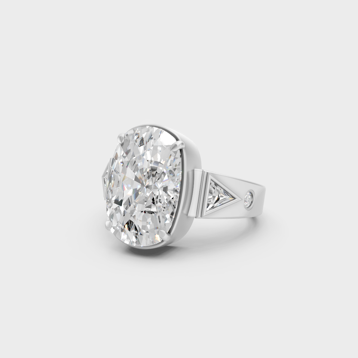 Certified 10 Carat Multi-Shape Lab-Grown Diamond Men's Ring in 950 Platinum.
